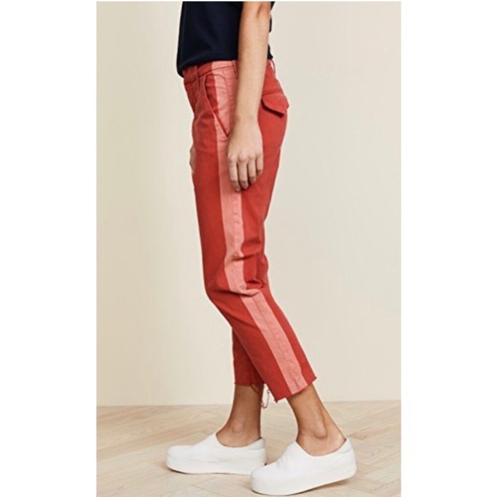 MOTHER Shaker Prep Fray Cropped Pants Sz 26